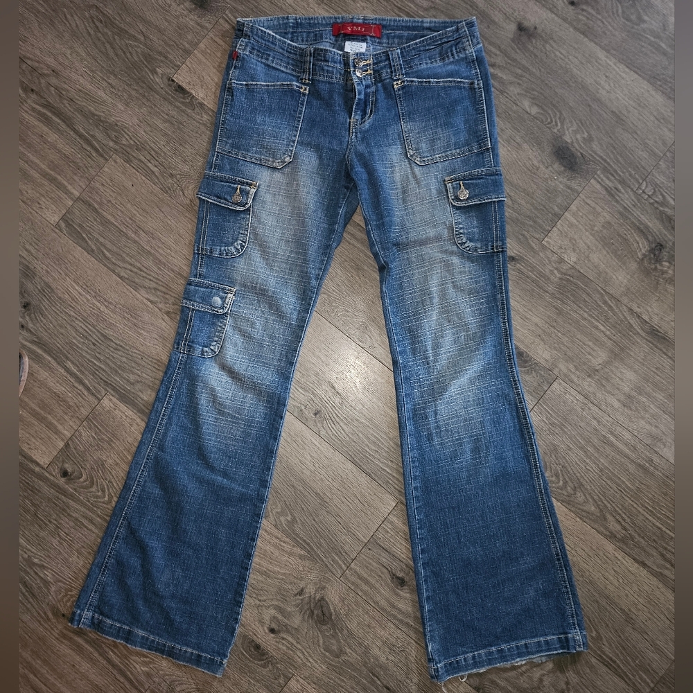 Vintage women's flare cargo inspired jeans